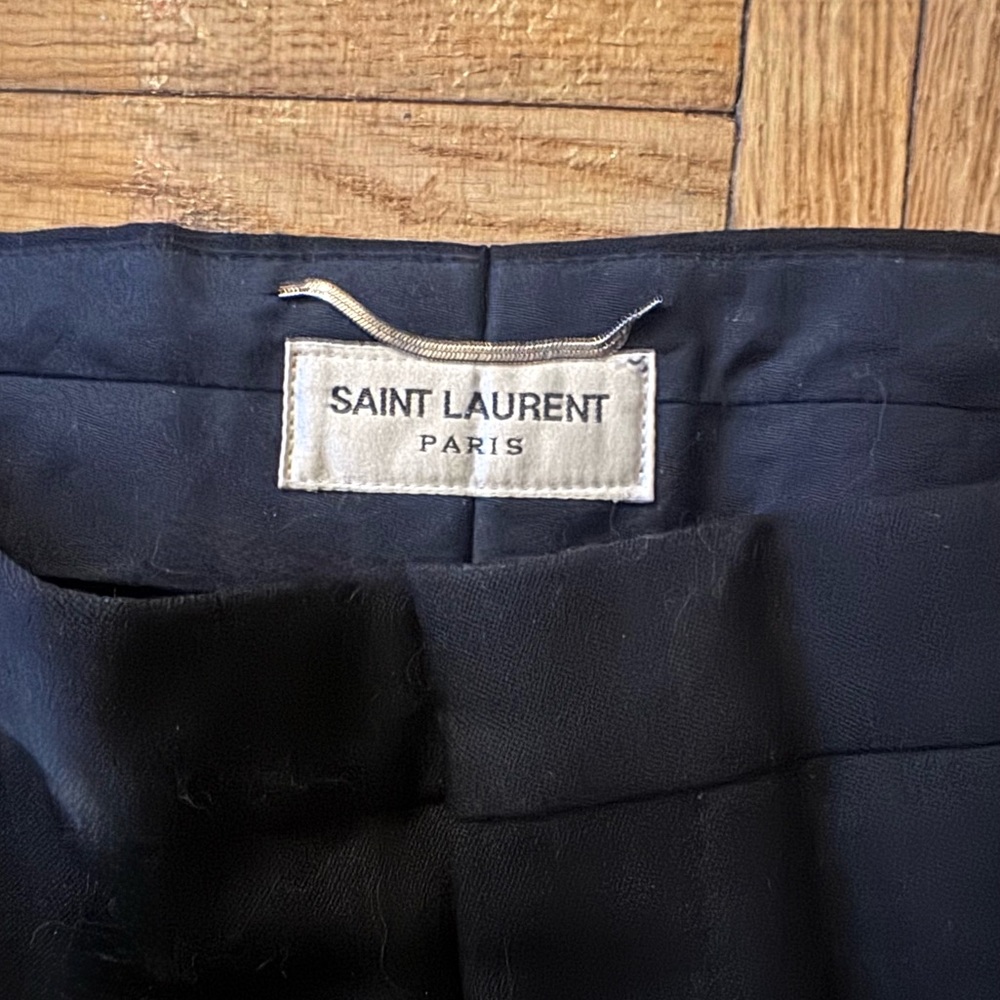 Saint Laurent Hedi Slimane Le Smoking tuxedo trousers sz 50